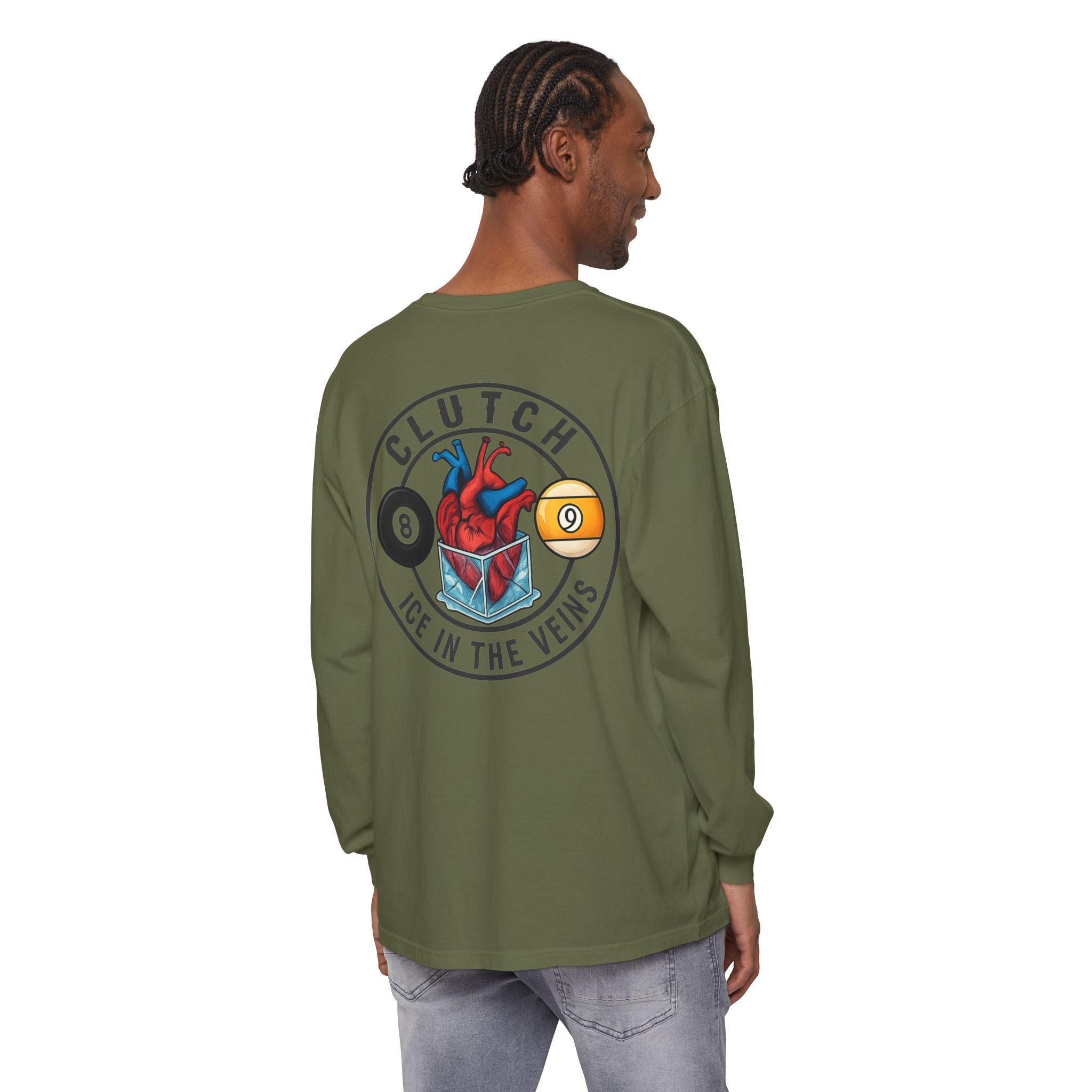 Clutch Ice in the Veins V2 Comfort Colors Long Sleeve Tee