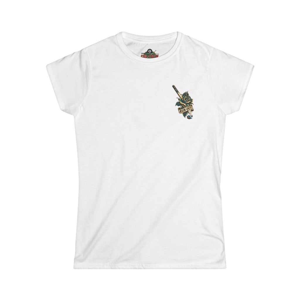 This Girl Can Run Out – Women’s Billiards T-Shirt – Front & Back Pool Tee