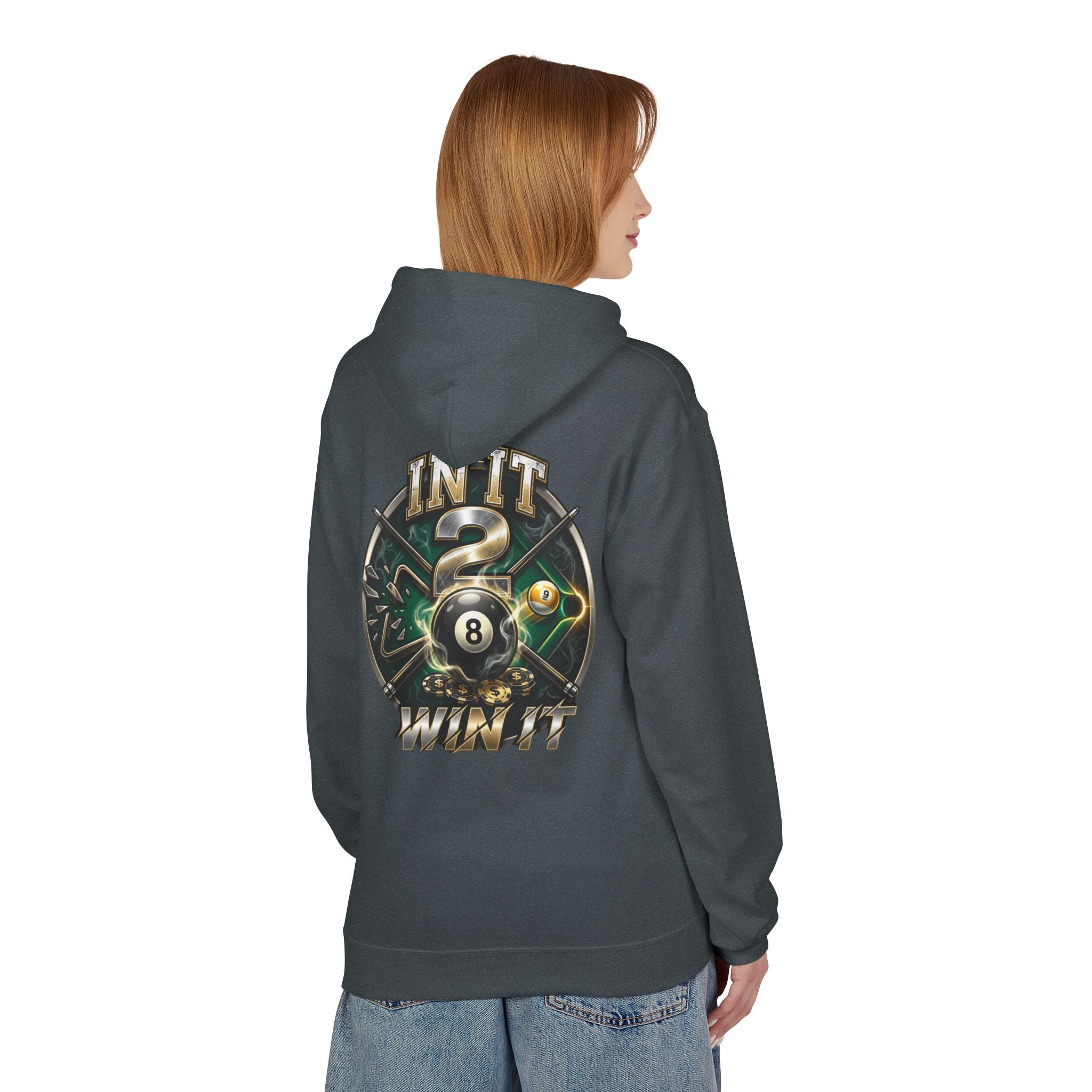 In It 2 Win It Pool Player Hoodie | Lucky 8 Ball & 9 Ball Billiards Graphic Hoodie | Cue Crew Supply