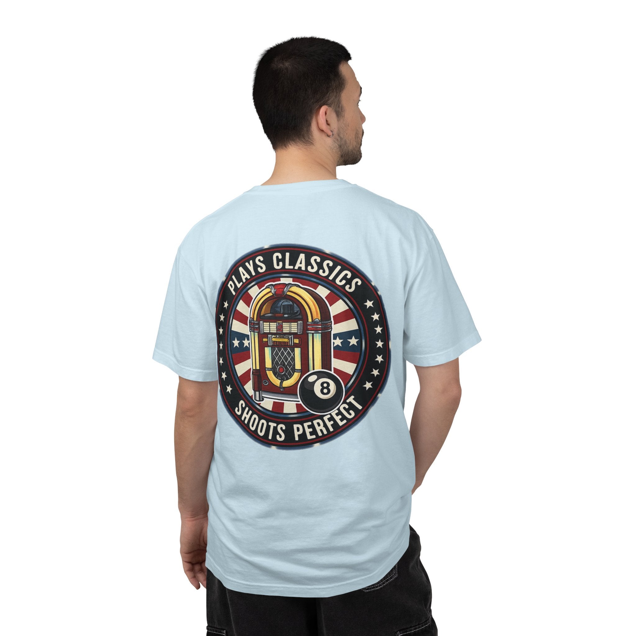 Plays Classics, Shoots Perfect Classic Jukebox Billiards Comfort Colors Tee