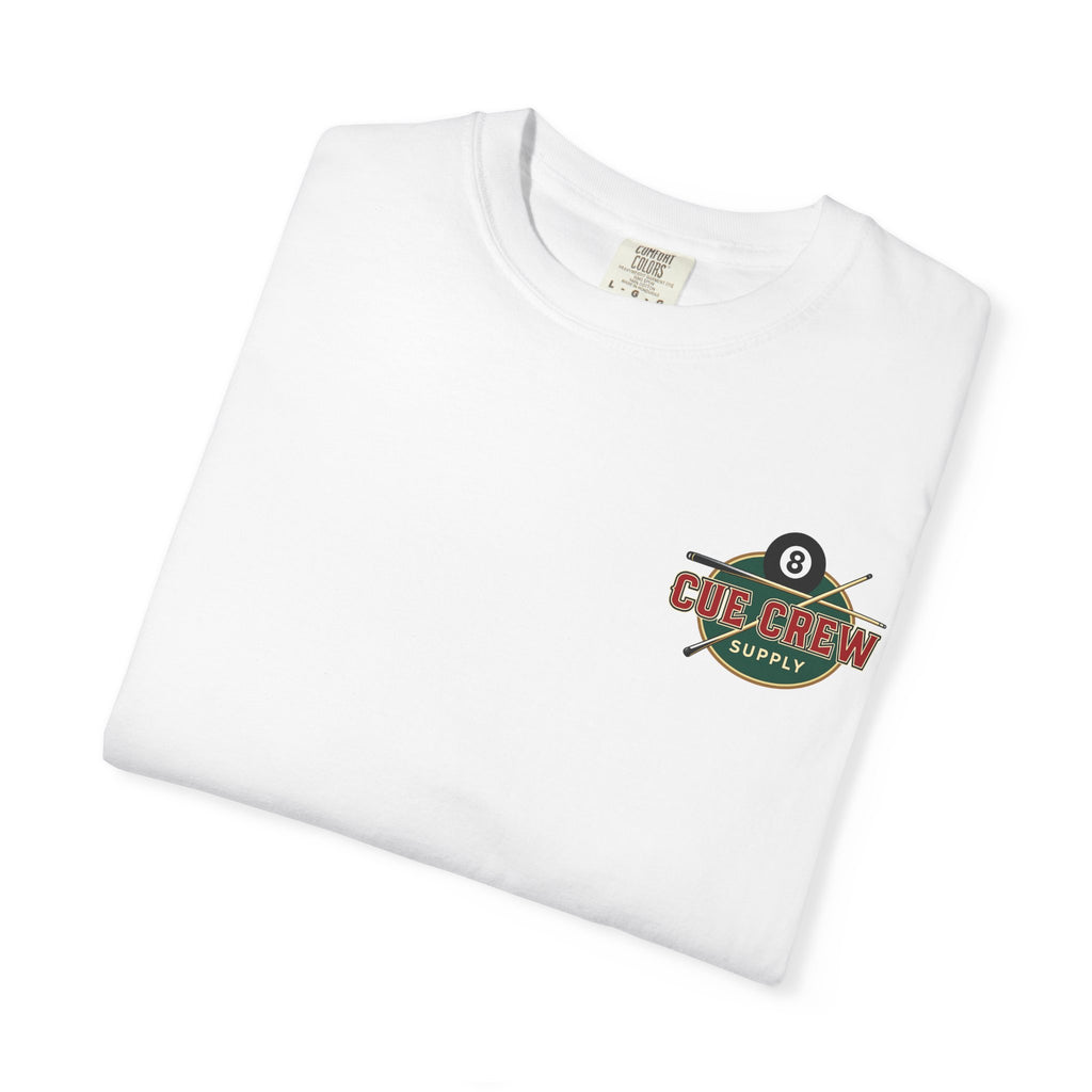 Tradition Meets Precision Pool 8-Ball Crest Comfort Colors Tee