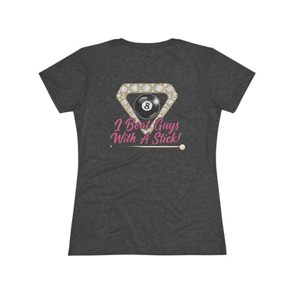 I Beat Guys With A Stick Next Level Women's Tri-Blend Tee