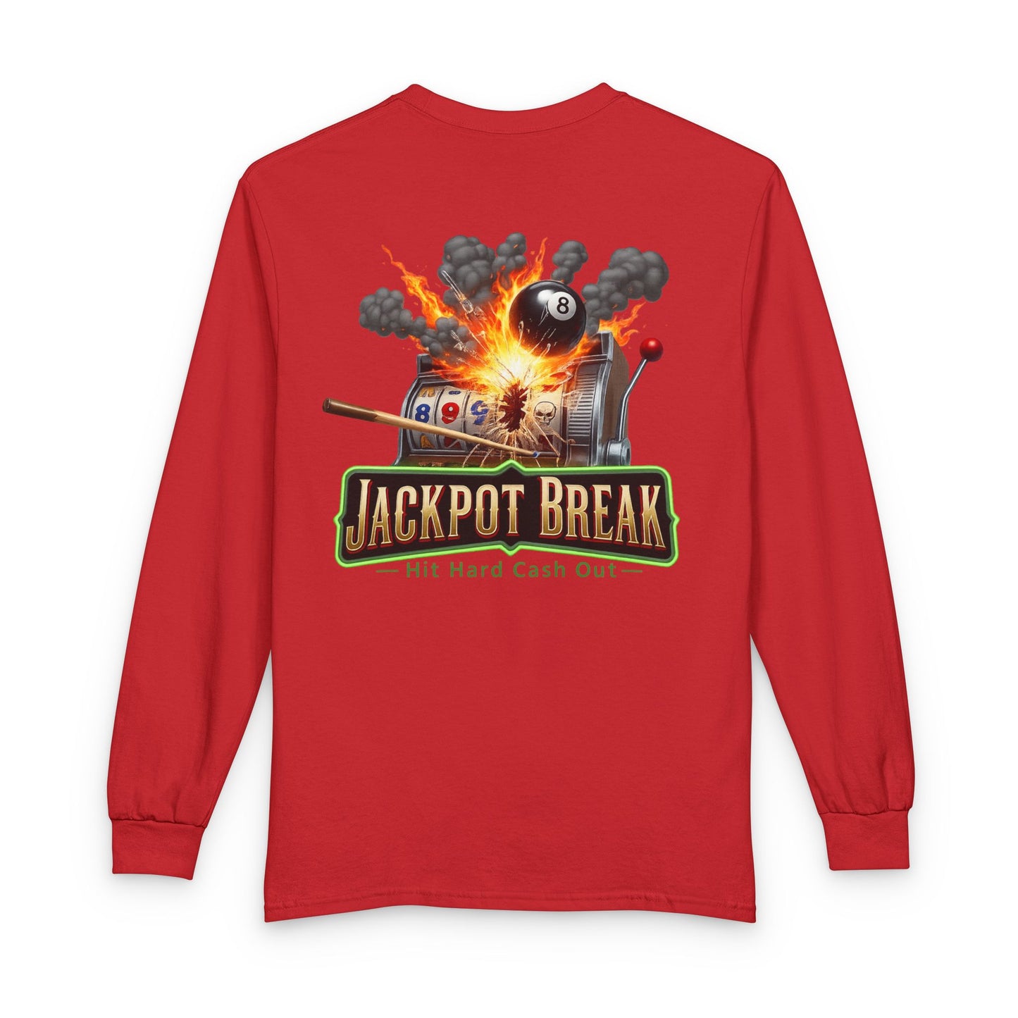 Jackpot Break Billiards Casino Mashup Gildan Long Sleeve Tee