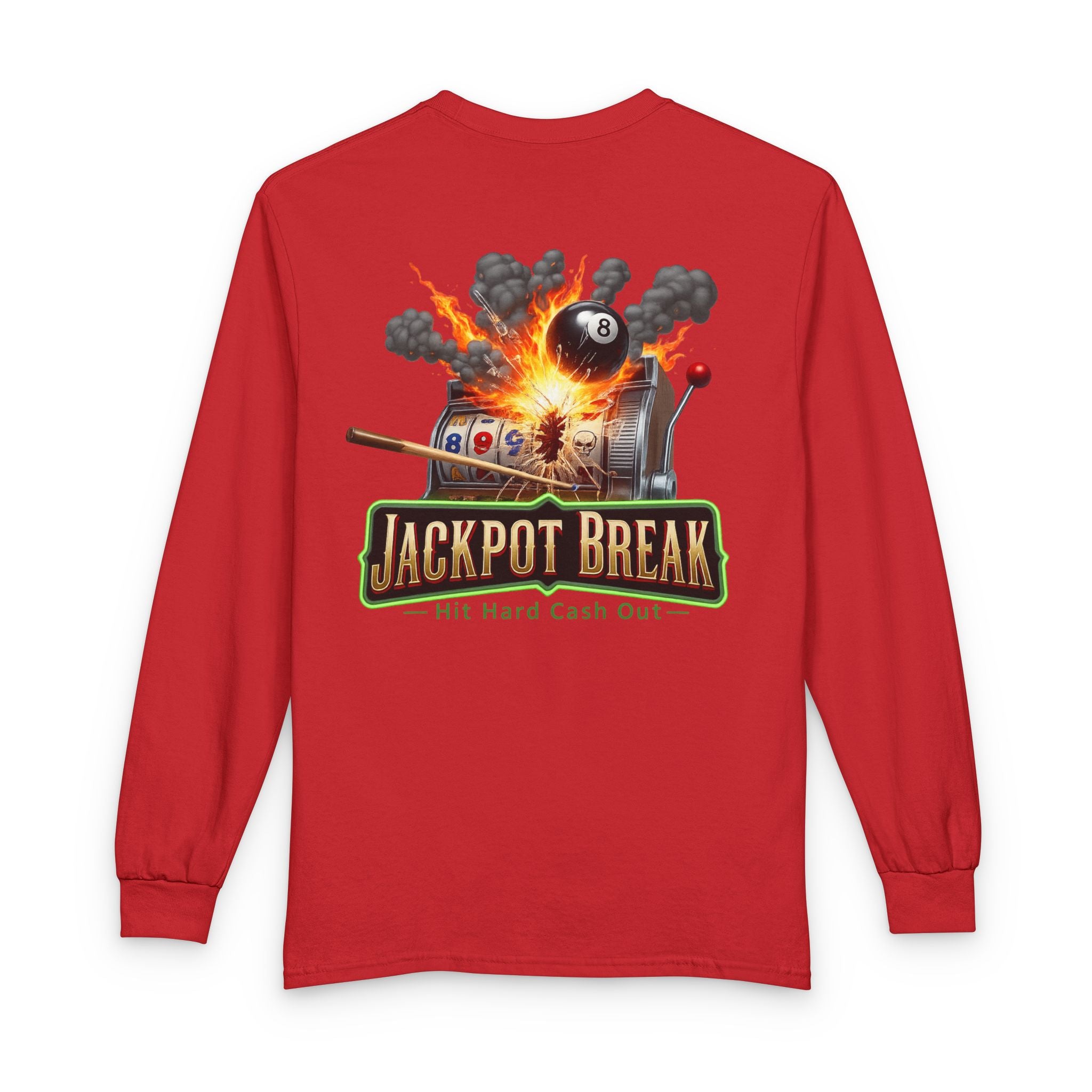 Jackpot Break Billiards Casino Mashup Gildan Long Sleeve Tee