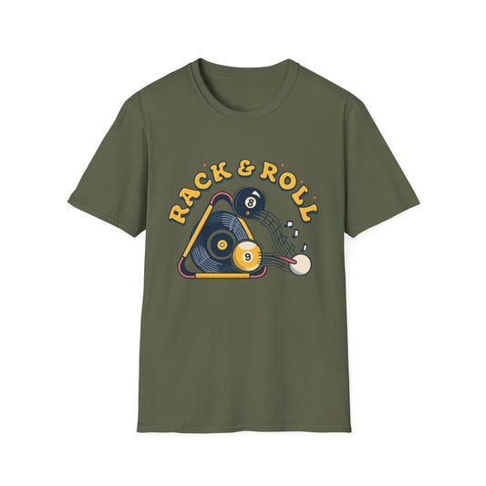 Rack & Roll Billiards Vintage Pool Ball Music Core Line Gildan Tee