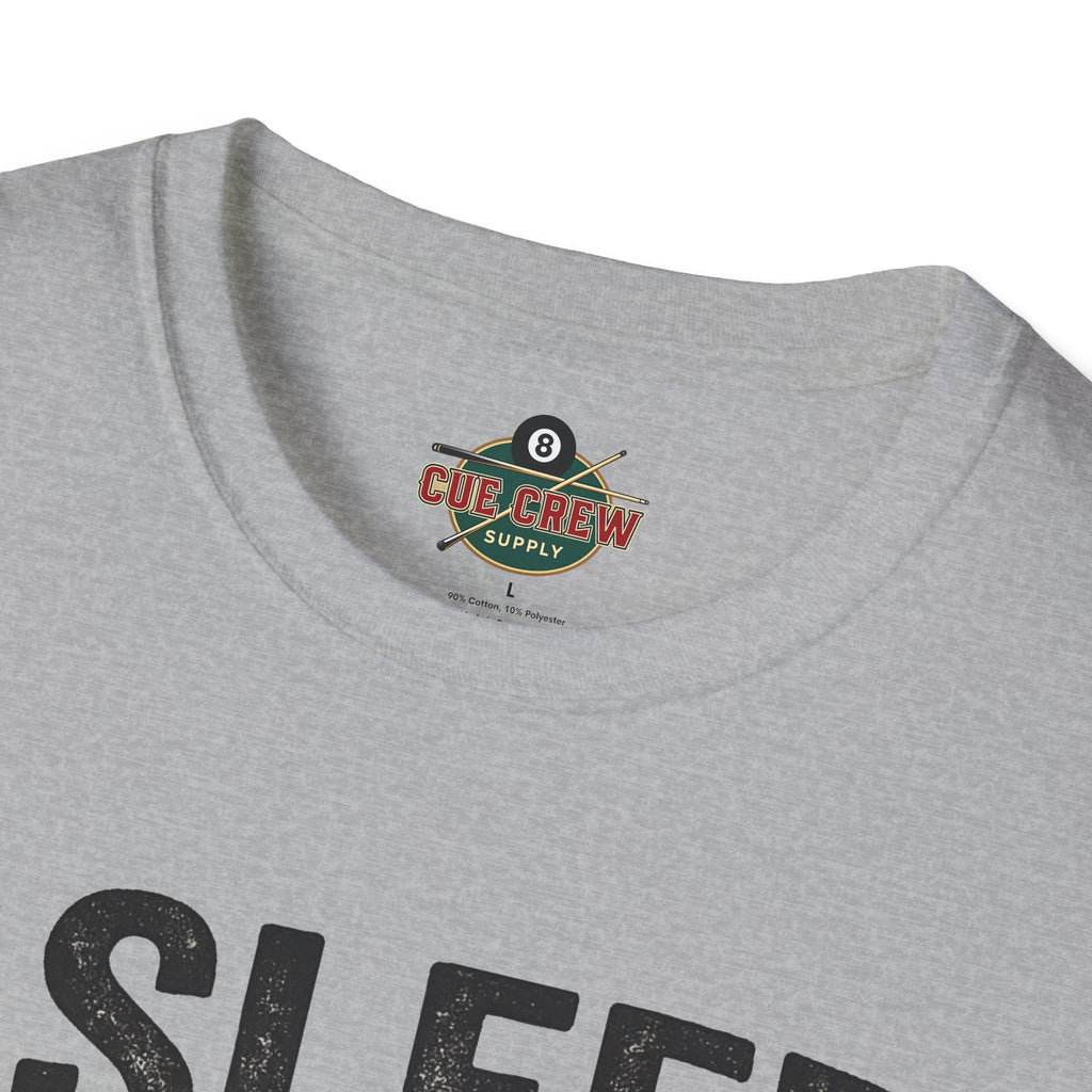 I Sleep Well at Night Funny Billiards T-Shirt – Pool Player 8 Ball Graphic Tee