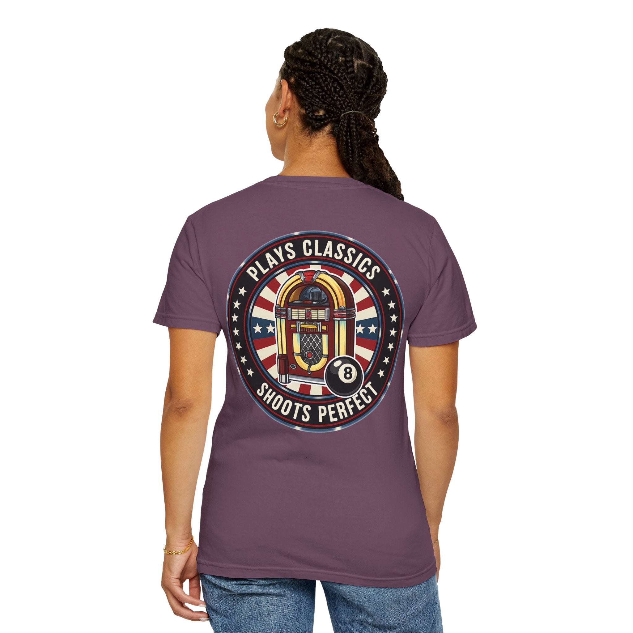 Plays Classics, Shoots Perfect Classic Jukebox Billiards Comfort Colors Tee