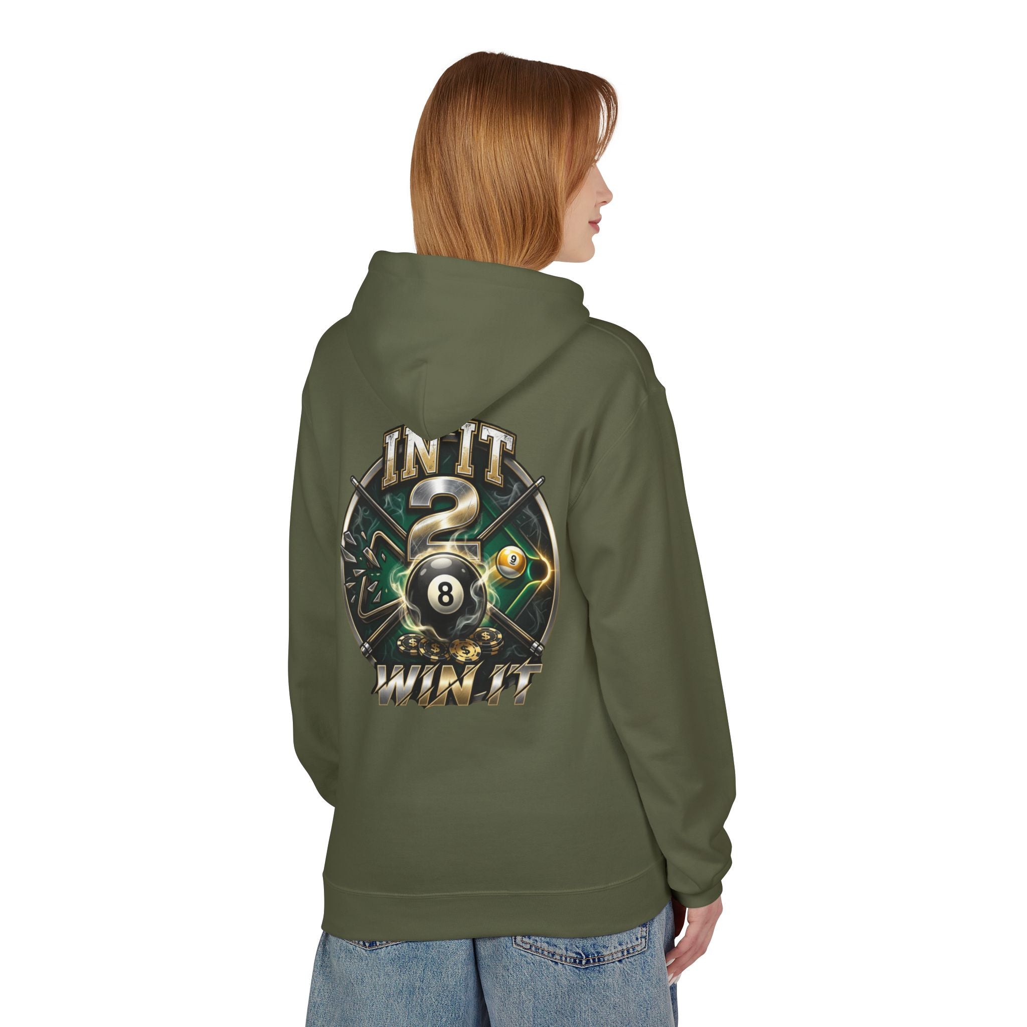 In It 2 Win It Pool Player Hoodie | Lucky 8 Ball & 9 Ball Billiards Graphic Hoodie | Cue Crew Supply