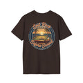 Last Rack Before Sunset Billiards T-Shirt | Tropical Pool Player Beach Graphic Tee | Front & Back Print