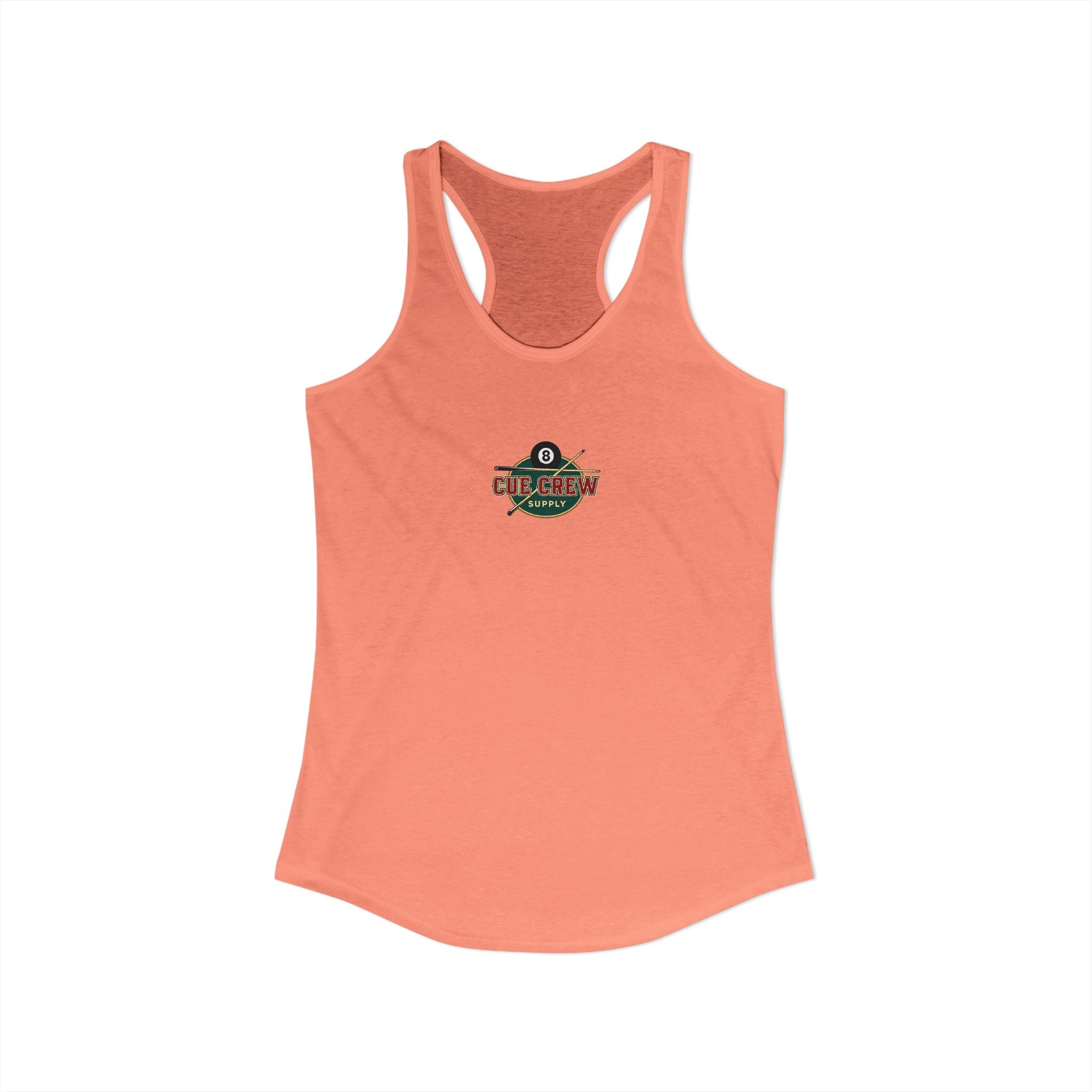 Rack 'Em Up Buttercup Women's Racerback Tank Top | Vintage Pool Hall Billiards Graphic Tank | Cue Crew Supply