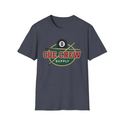 Cue Crew Supply Retro Logo Core Line Billiards Gildan Tee