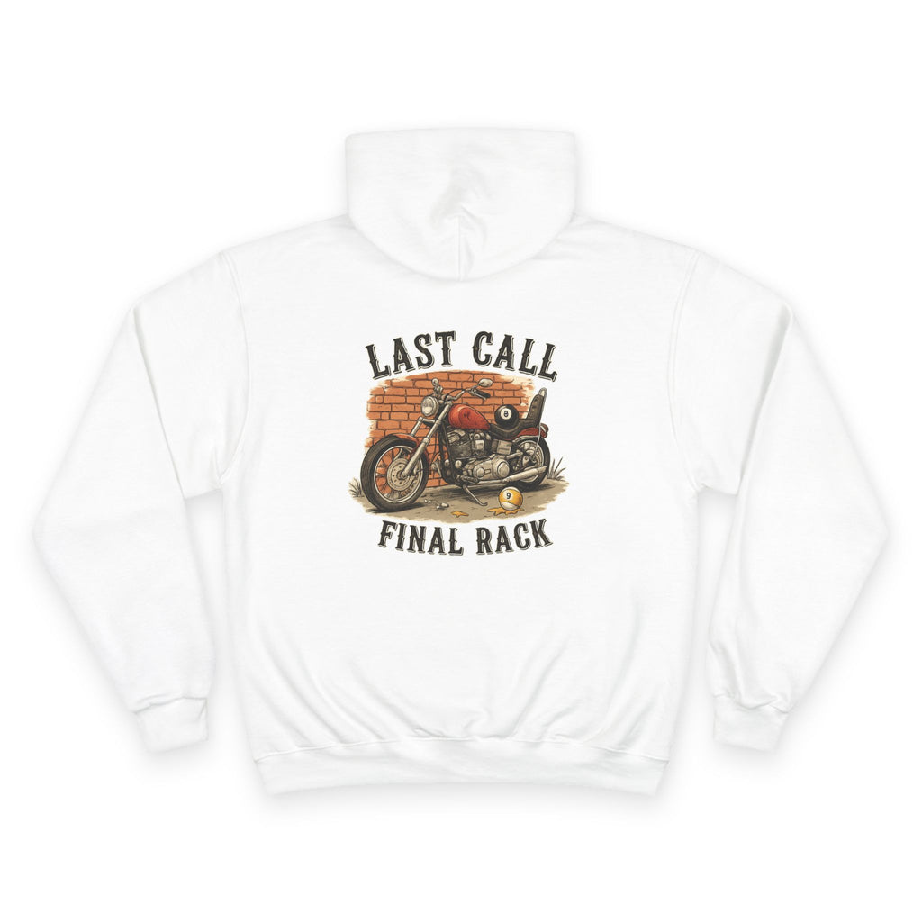 Last Call Final Rack Motorcycle Billiards Mashup Champion Hoodie