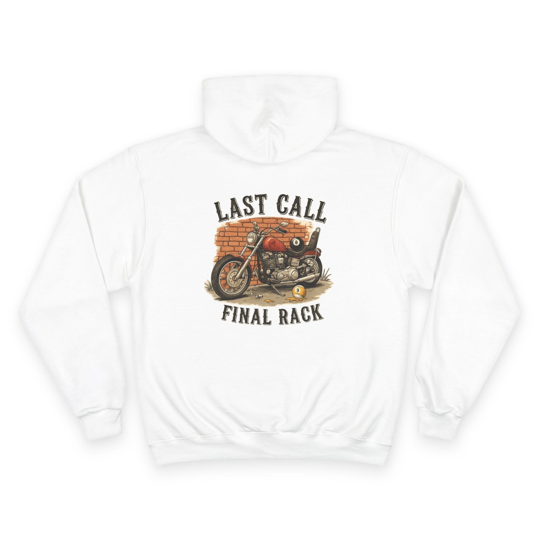Last Call Final Rack Motorcycle Billiards Mashup Champion Hoodie