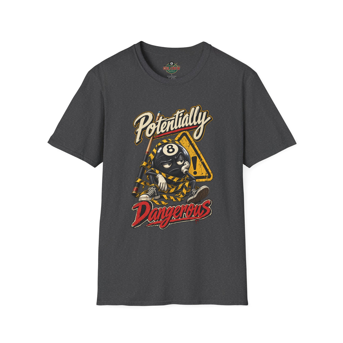 Potentially Dangerous – Funny 8-Ball Billiards T-Shirt – Pool Player Tee