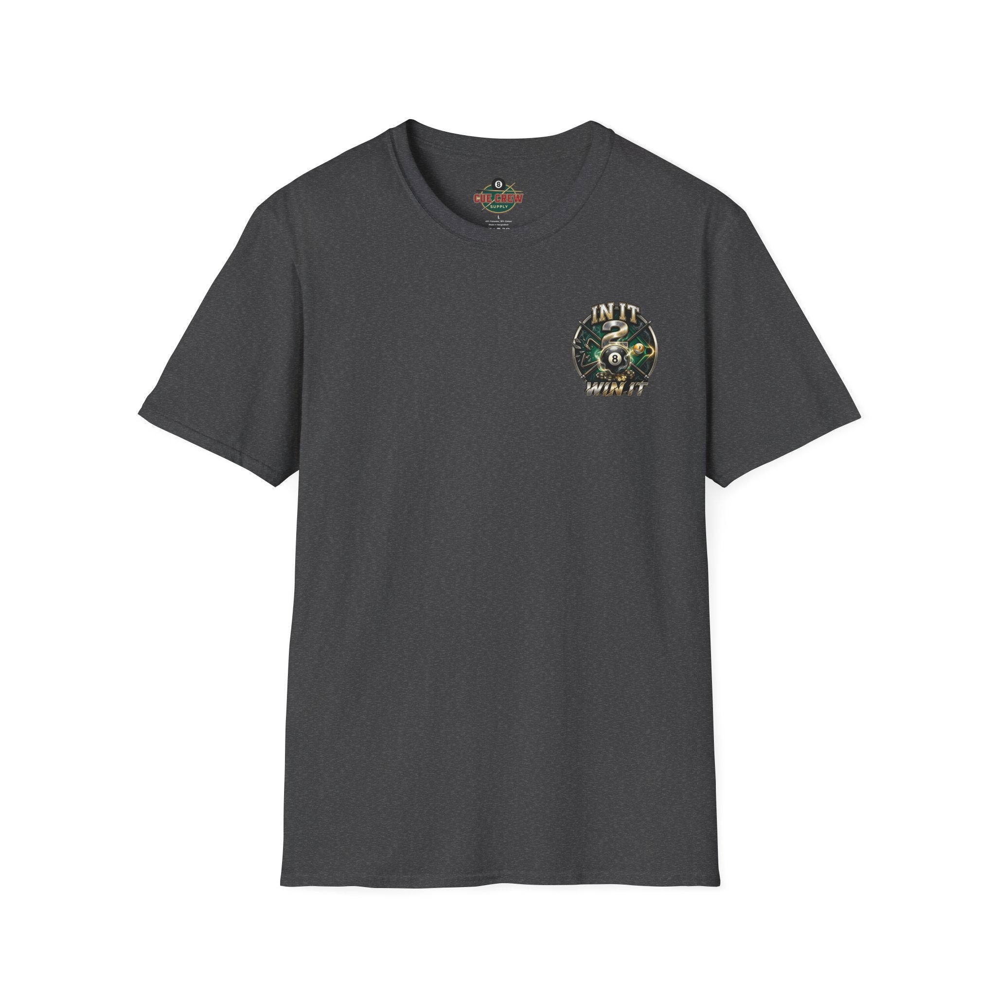 In It 2 Win It Billiards T-Shirt | Lucky 8 Ball & 9 Ball Pool Player Graphic Tee | Front & Back Print