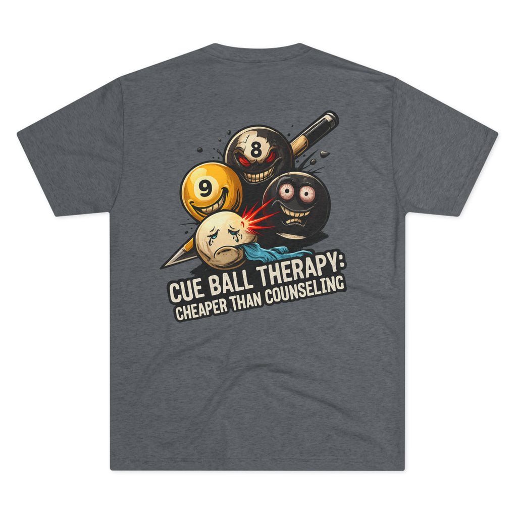 Cue Ball Therapy: Cheaper Than Counseling Billiards Tri-Blend Tee
