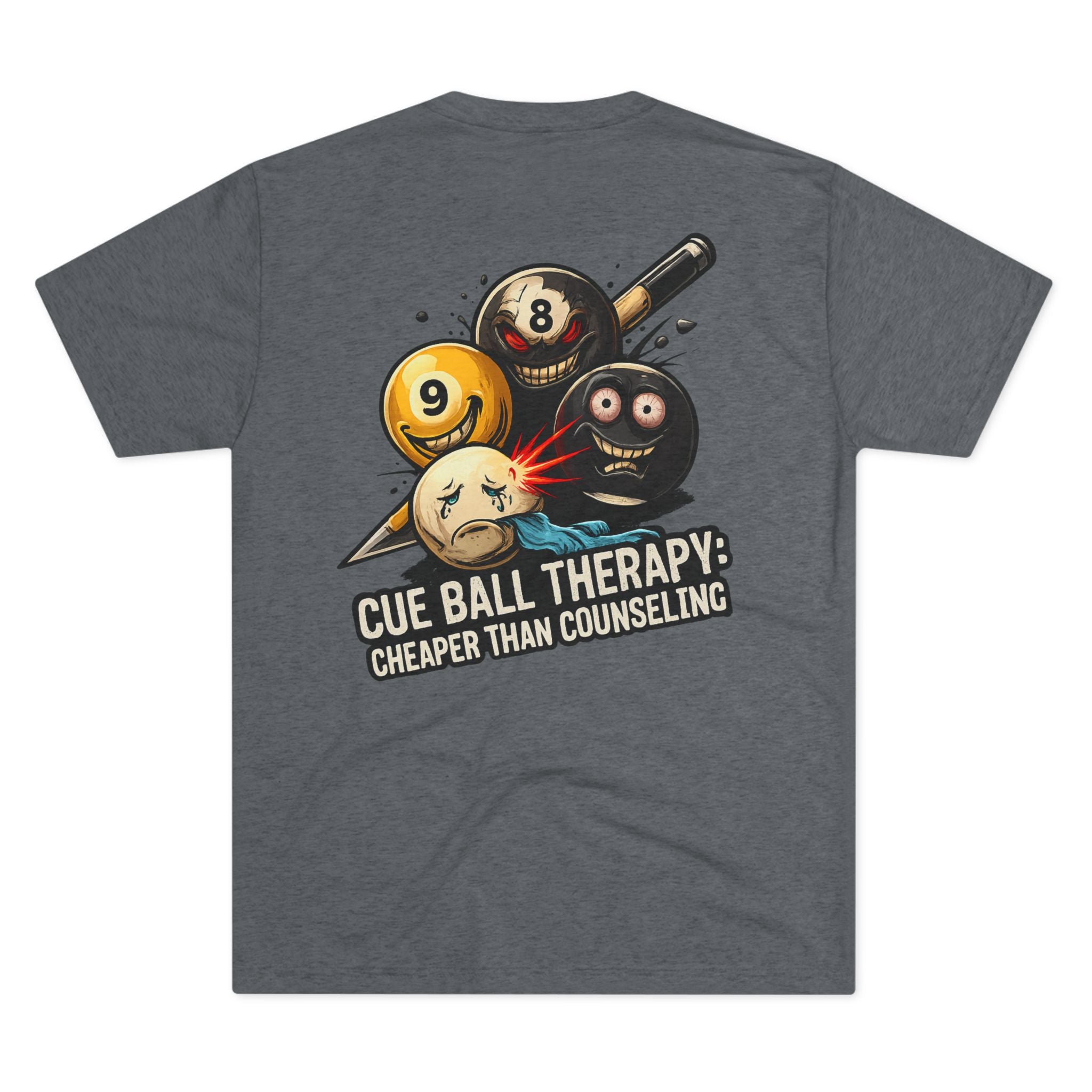 Cue Ball Therapy: Cheaper Than Counseling Billiards Tri-Blend Tee