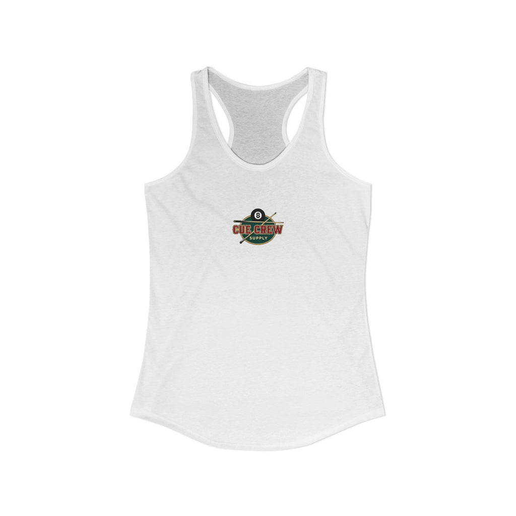 Rack 'Em Up Buttercup Women's Racerback Tank Top | Vintage Pool Hall Billiards Graphic Tank | Cue Crew Supply