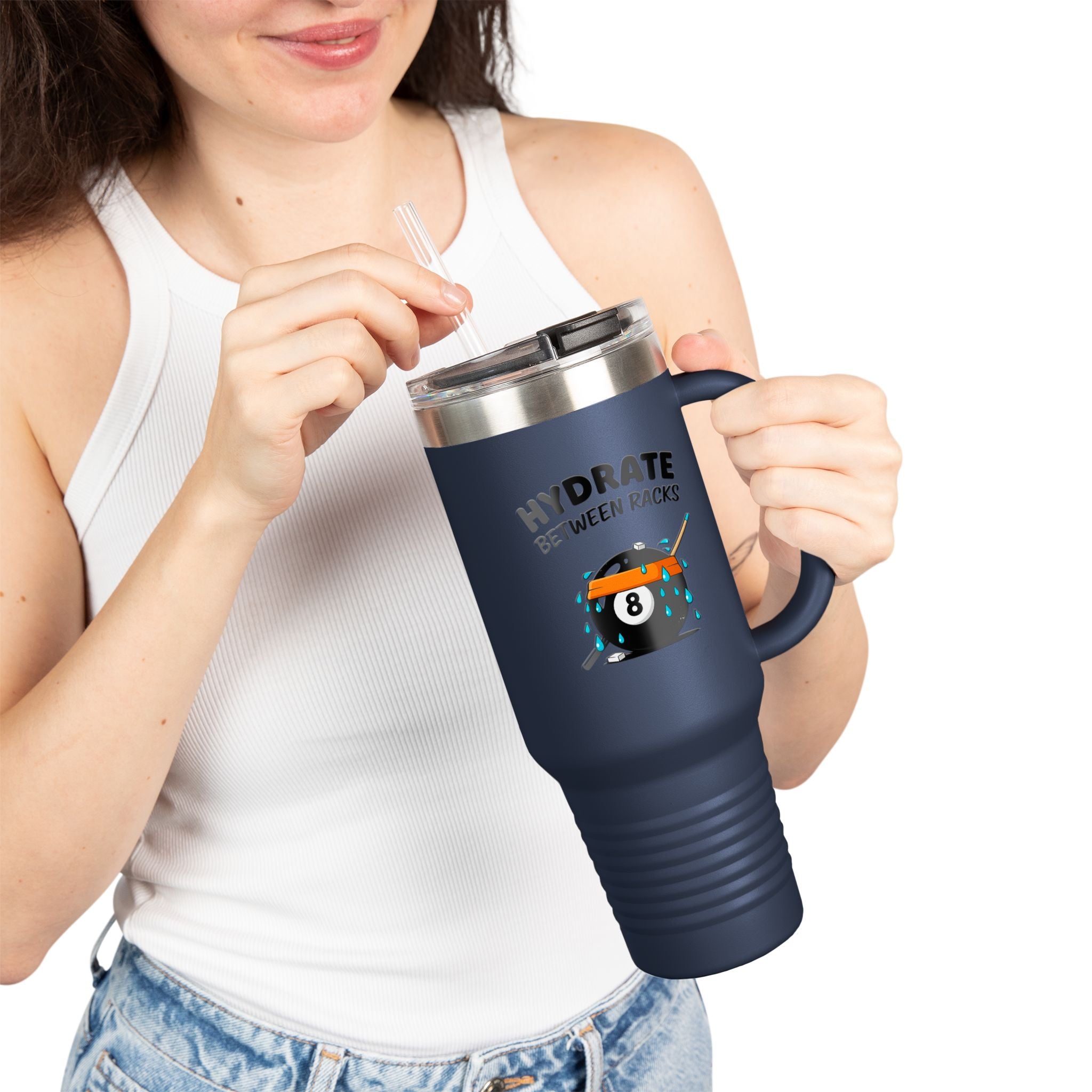 Hydrate Between Racks Billiards 40oz Insulated Travel Mug