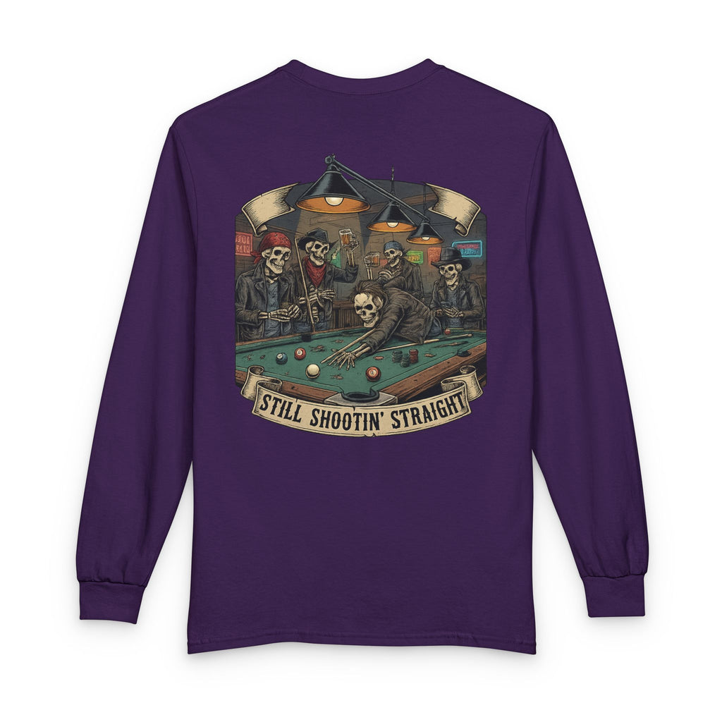 Still Shootin’ Straight Billiards Gildan Long Sleeve Tee