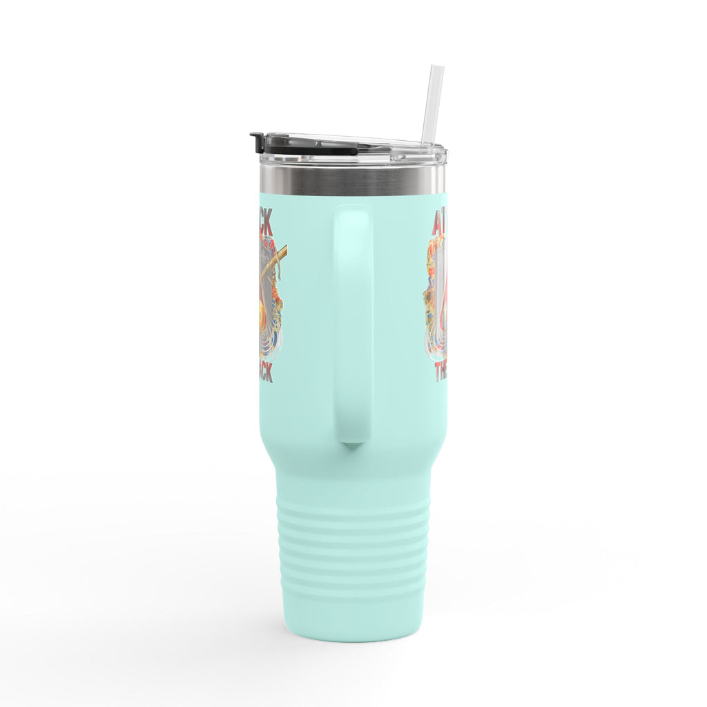 Attack the Rack 40oz Insulated Travel Mug — Pool Cue Billiards Tumbler