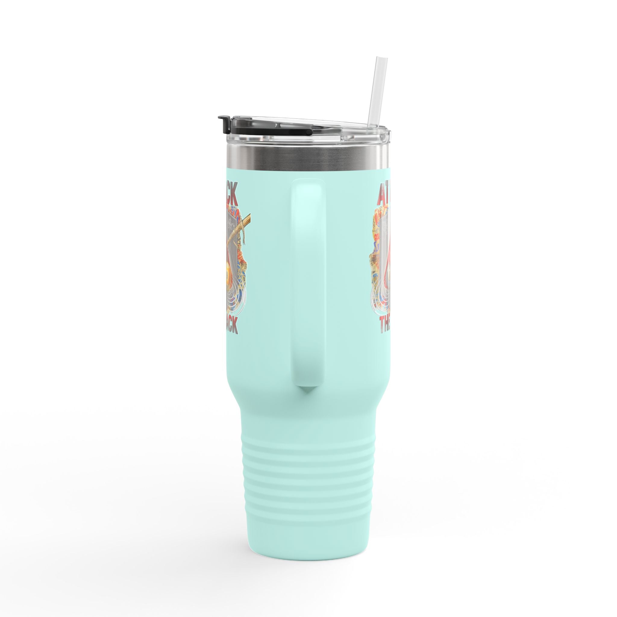 Attack the Rack 40oz Insulated Travel Mug — Pool Cue Billiards Tumbler