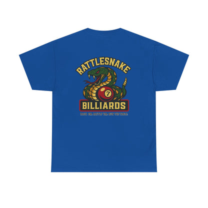 Rattlesnake Billiards - Rack 'Em, Rattle 'Em, Run The Table - Strike Hard, Play Bold Gildan Tee