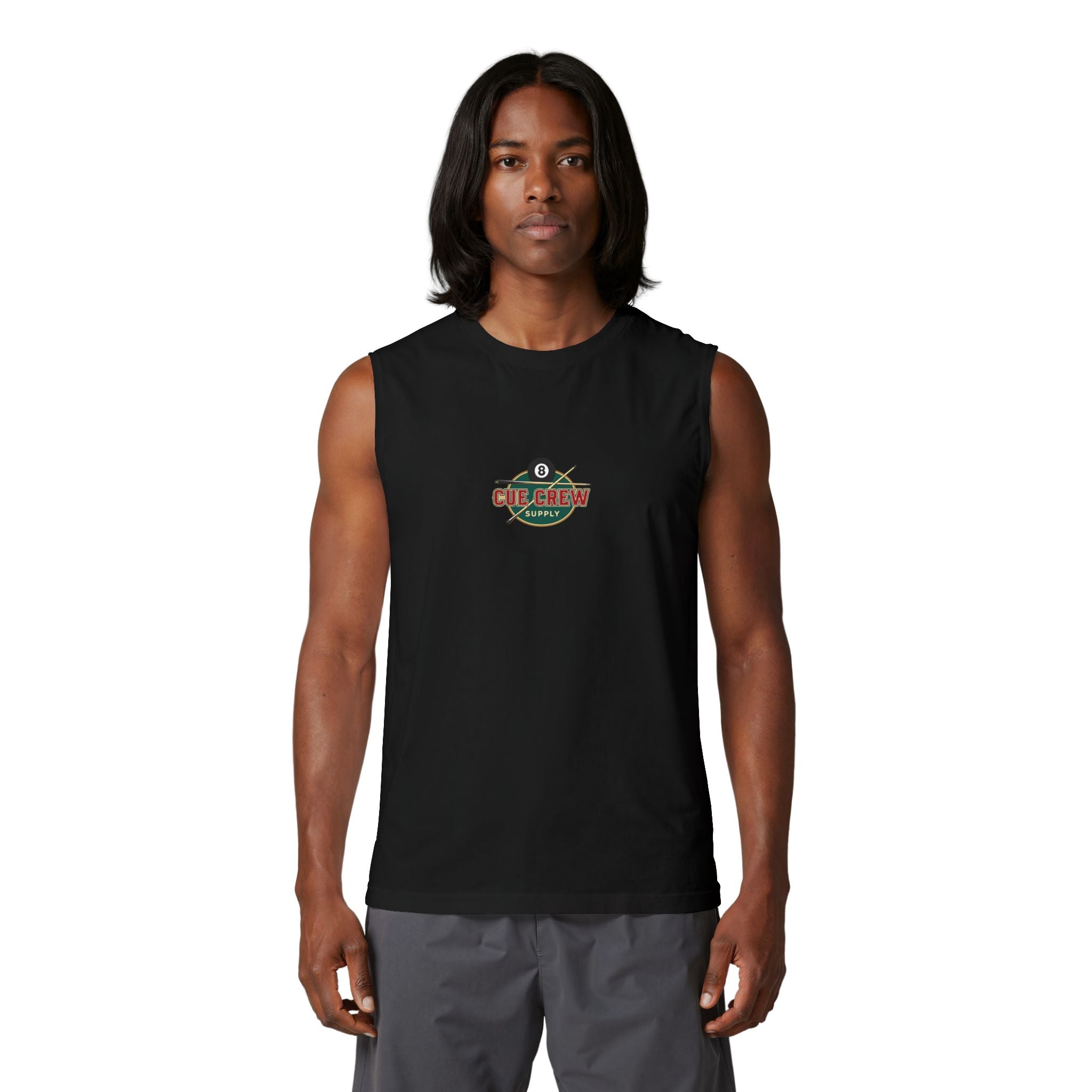 8 Ball Outlaws Unisex Muscle Tank – Rack Hard Ride Harder Biker Pool Player Sleeveless Shirt | Cue Crew Supply