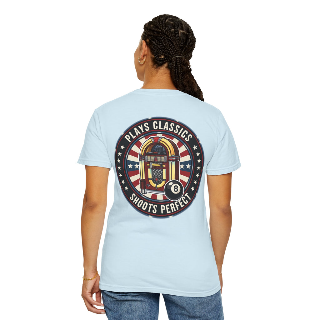 Plays Classics, Shoots Perfect Classic Jukebox Billiards Comfort Colors Tee