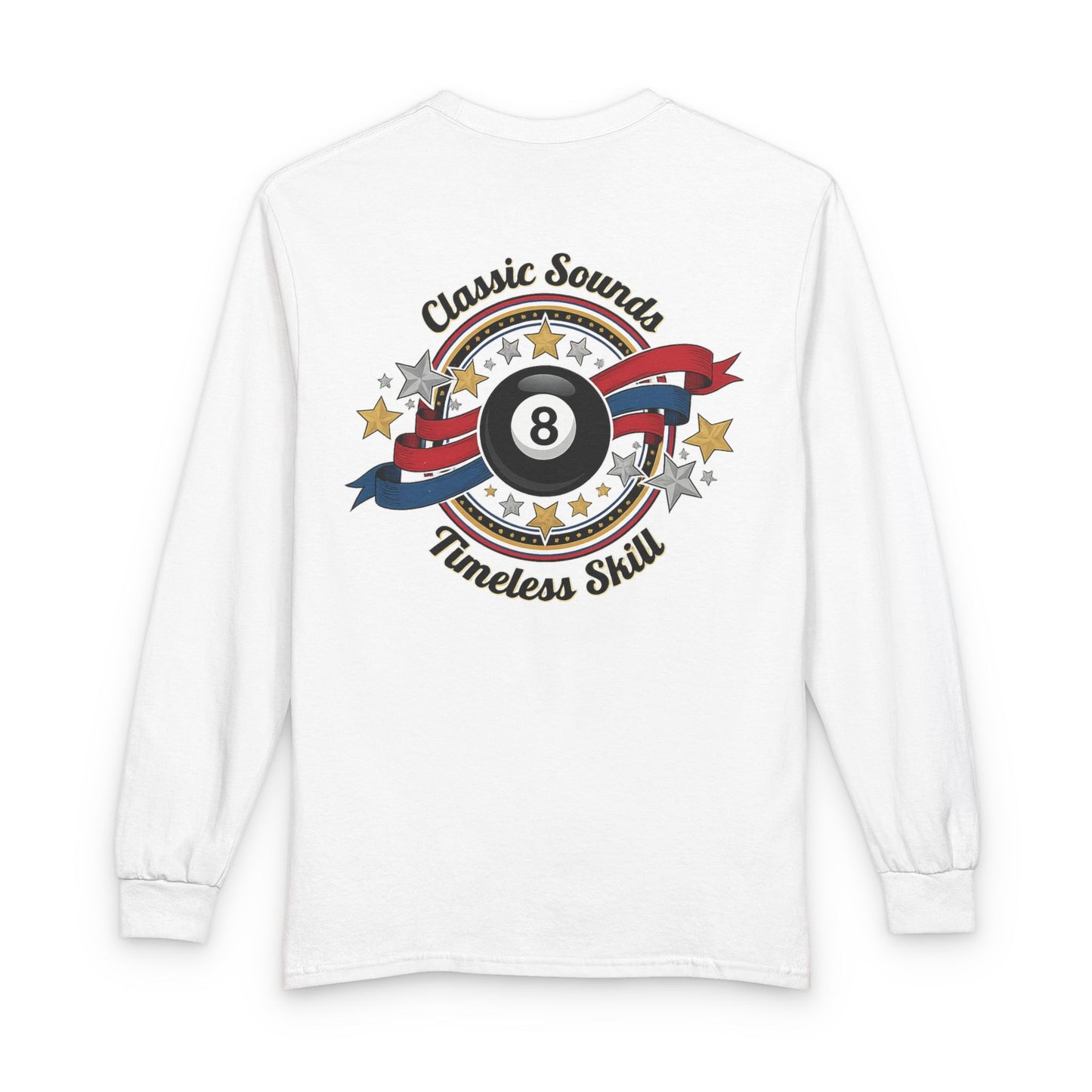 8-Ball Classic Sounds Billiards Gildan Long Sleeve Tee