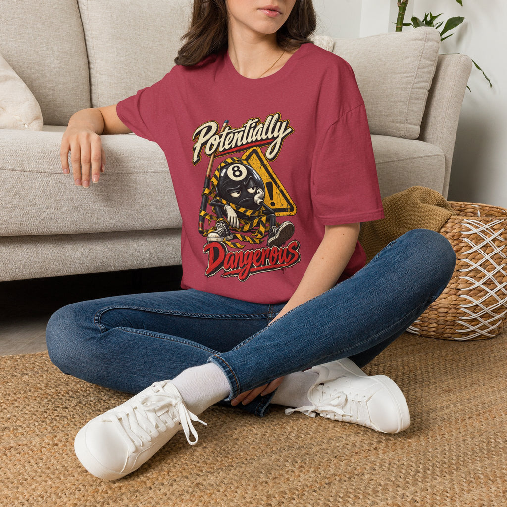 Potentially Dangerous – Funny 8-Ball Billiards T-Shirt – Pool Player Tee