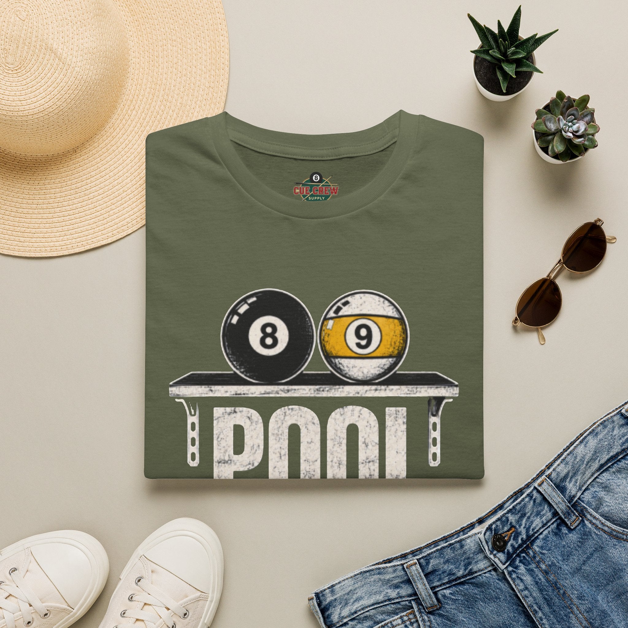 Pool Skills Sold Separately Funny Billiards T-Shirt | Front Print Only | 8 Ball & 9 Ball Graphic Unisex Tee