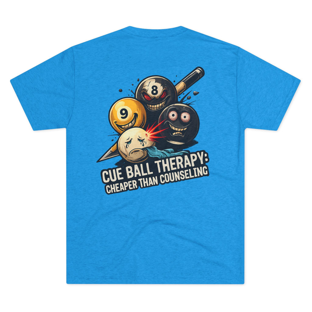 Cue Ball Therapy: Cheaper Than Counseling Billiards Tri-Blend Tee