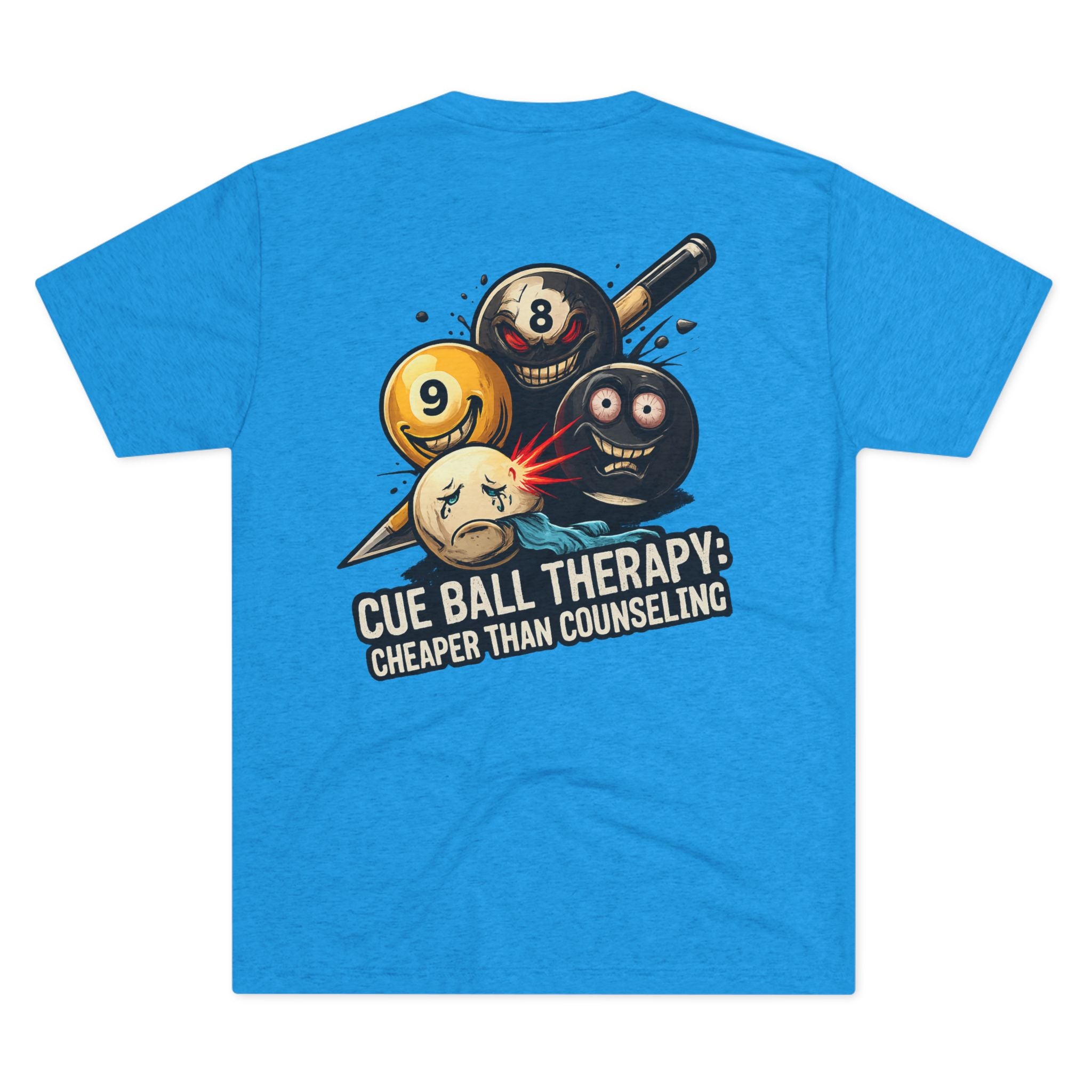 Cue Ball Therapy: Cheaper Than Counseling Billiards Tri-Blend Tee