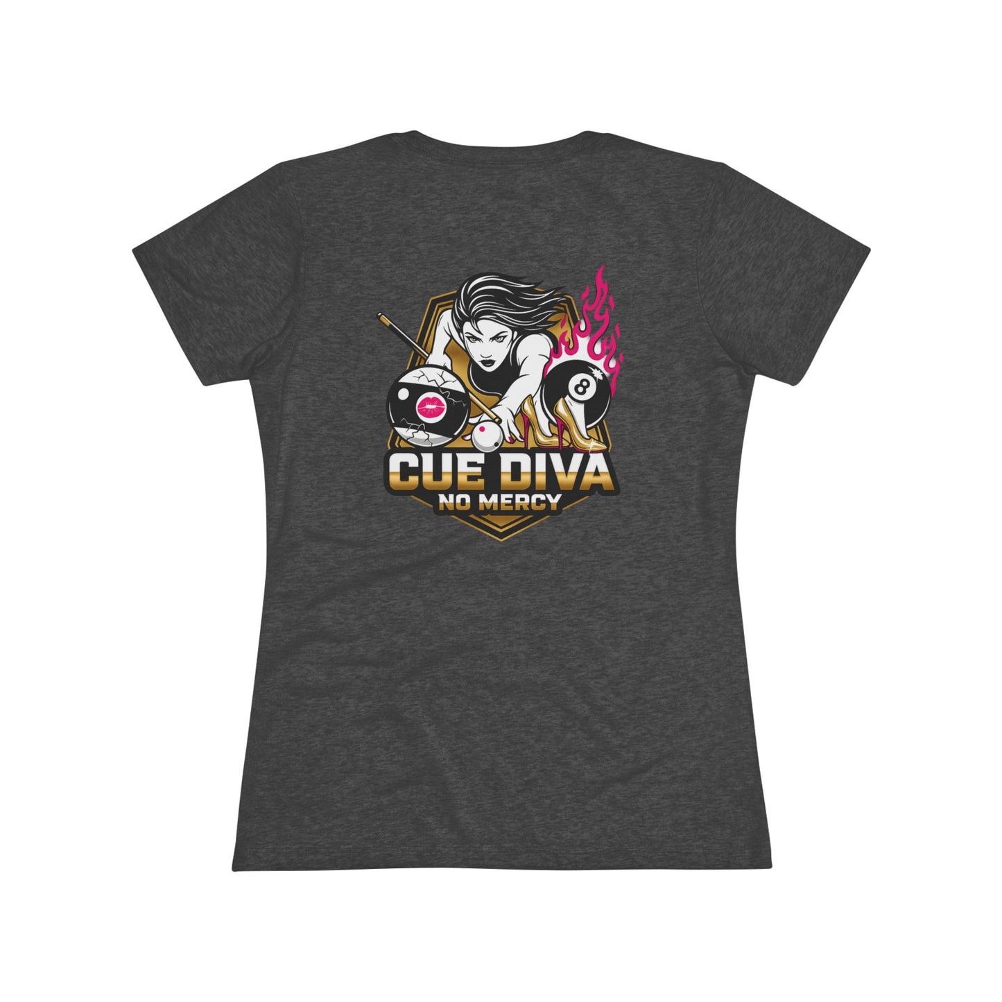 Cue Diva No Mercy Next Level Women's Tri-Blend Tee