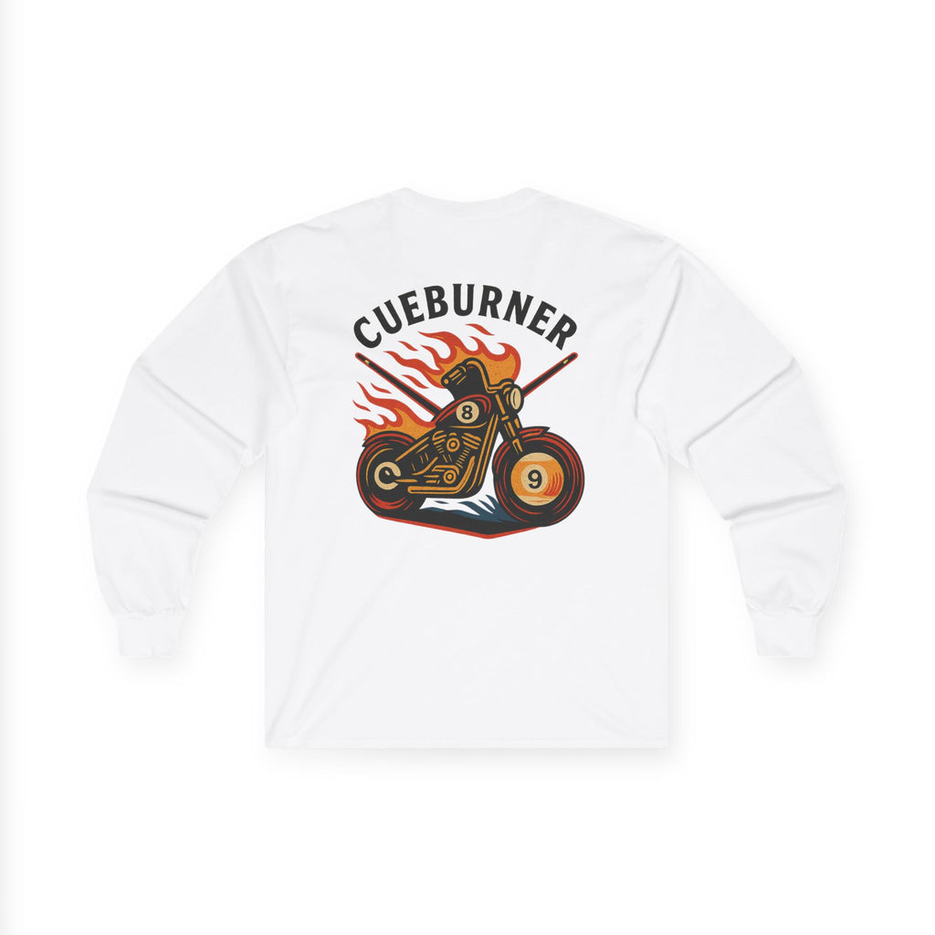 Cueburner Motorcycle Billiards Long Sleeve Tee