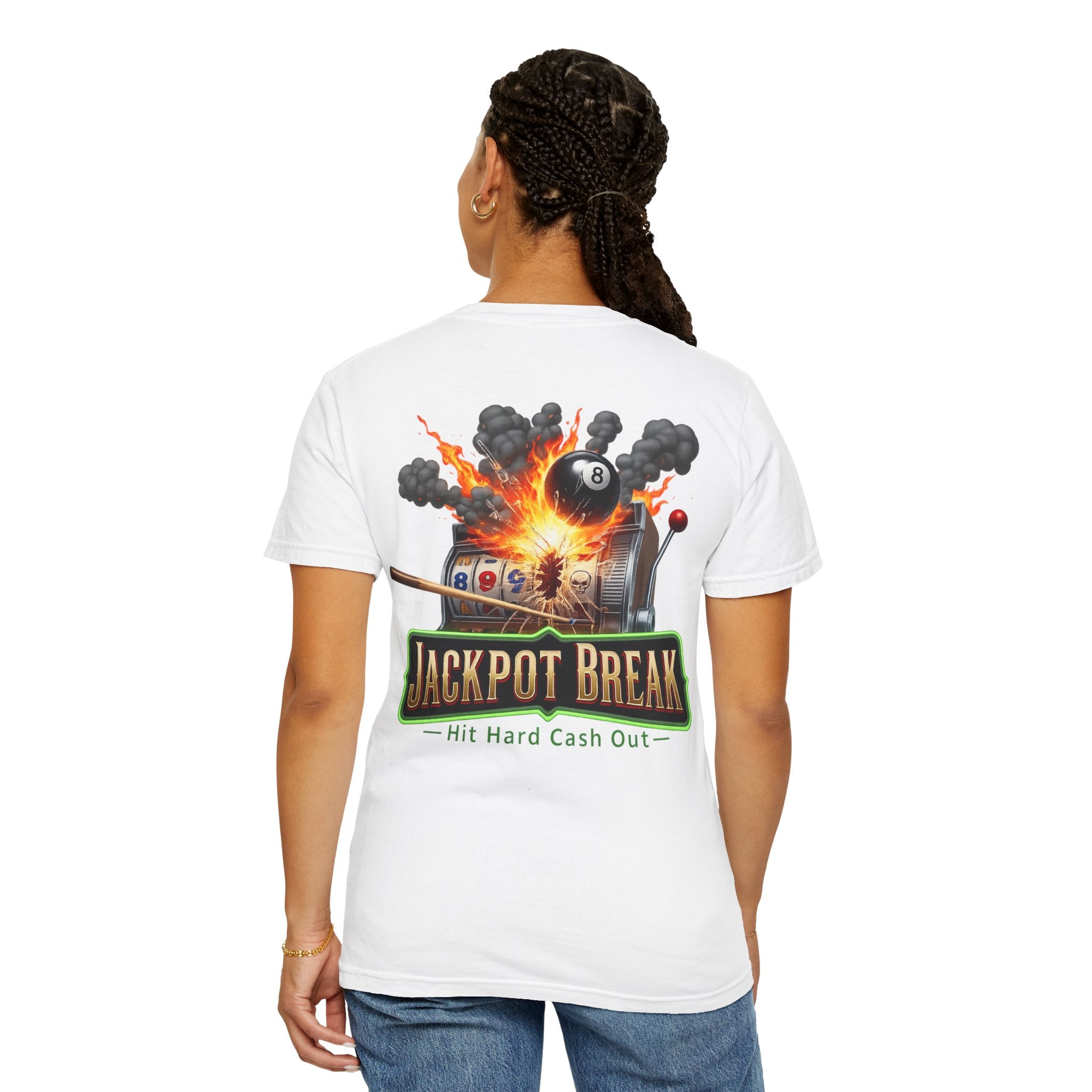 Jackpot Break Hit Hard Cash Out Casino Billiards Comfort Colors Tee