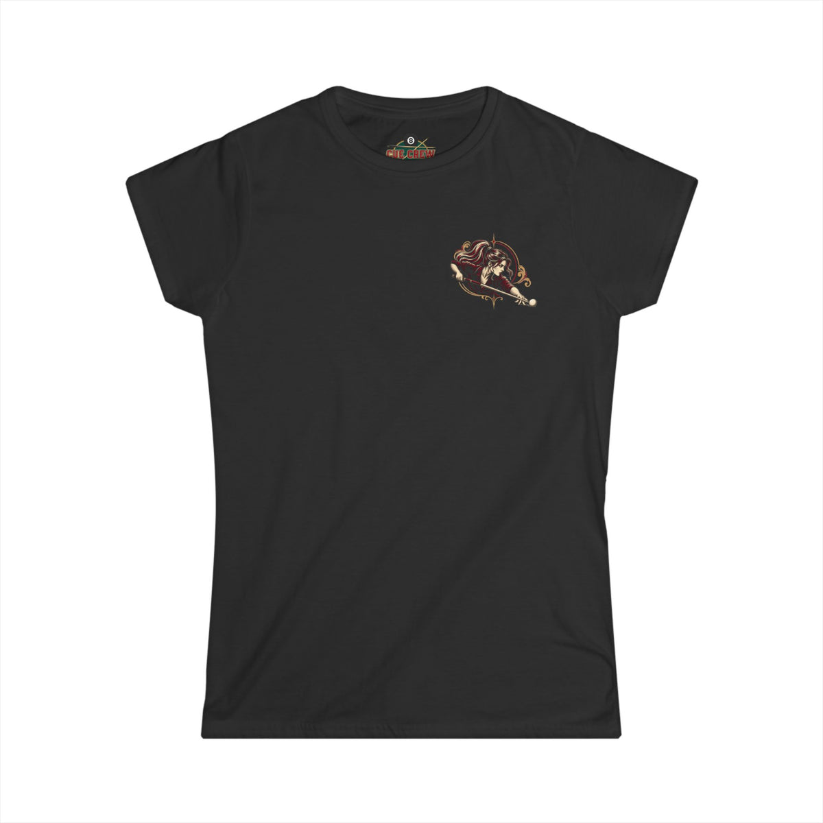 Don’t Let the Ponytail Fool You – Women’s Billiards T-Shirt – Front & Back Pool Tee