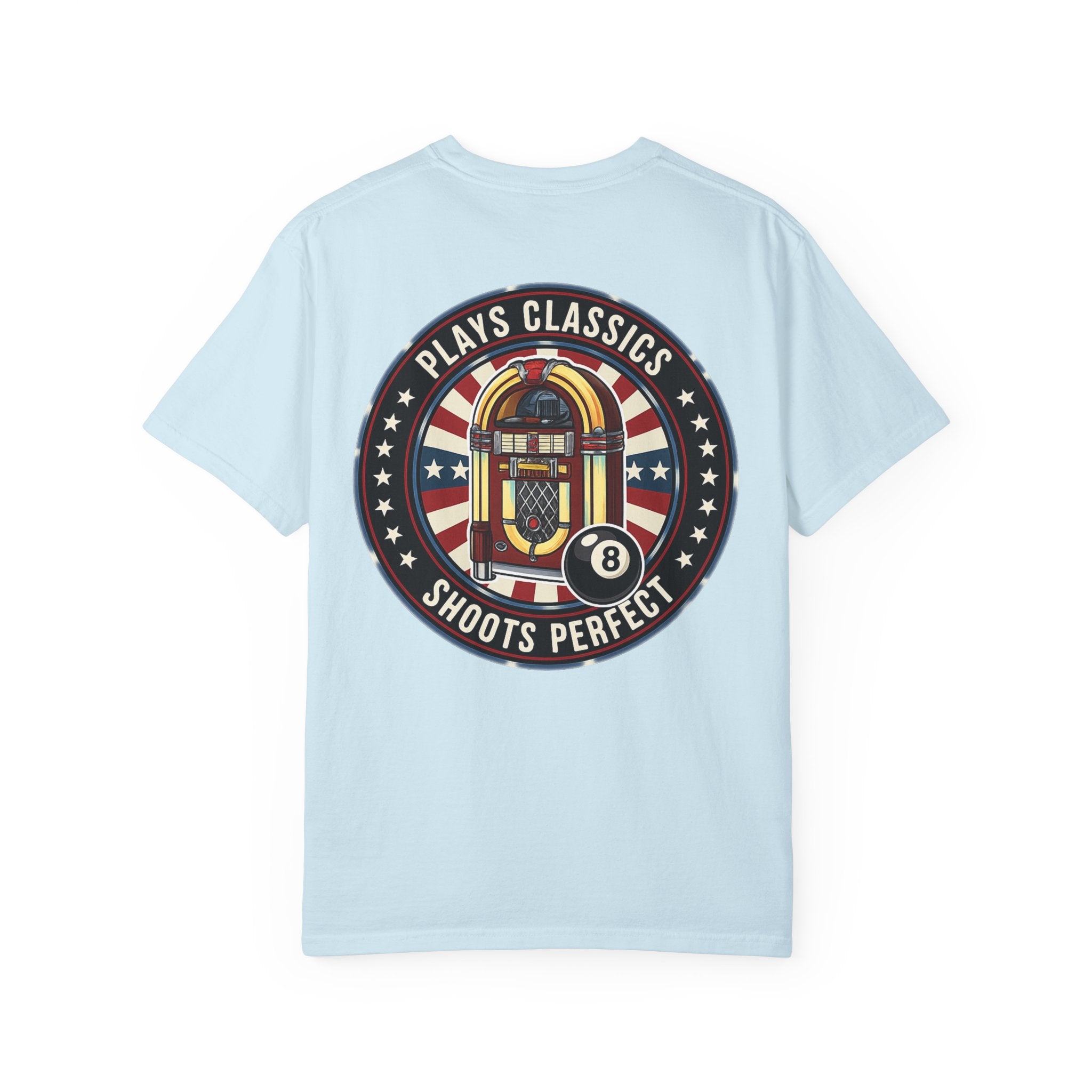 Plays Classics, Shoots Perfect Classic Jukebox Billiards Comfort Colors Tee