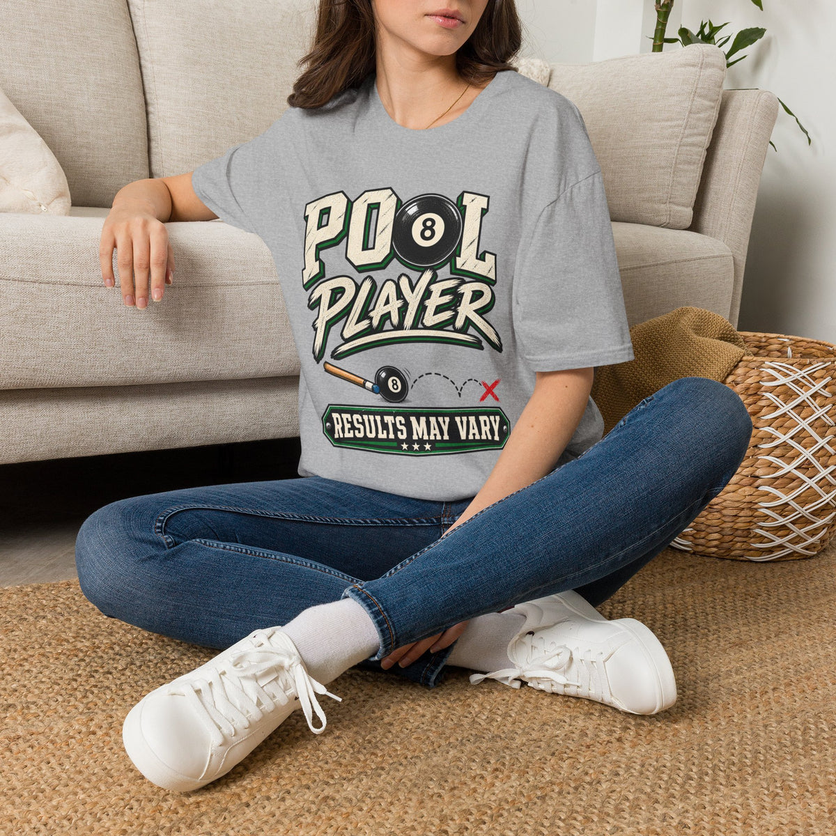Pool Player Results May Vary – Funny Billiards T-Shirt