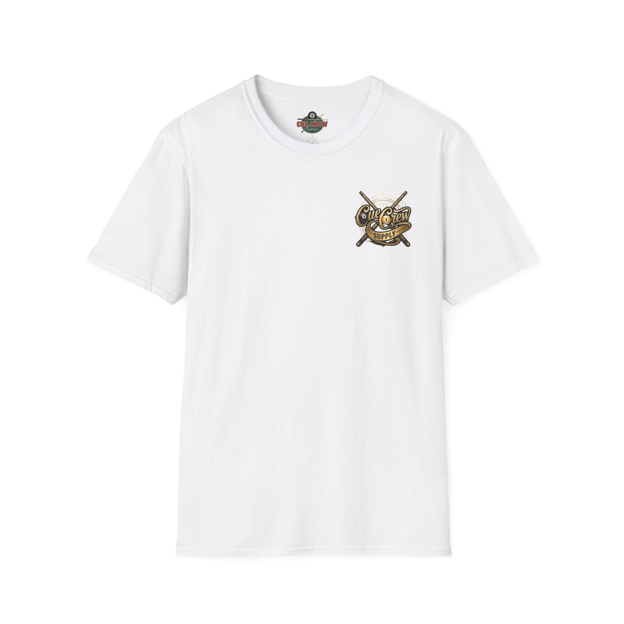 Cue Crew Supply Signature Billiards T-Shirt | Premium Pool Player Graphic Tee | Front & Back Print
