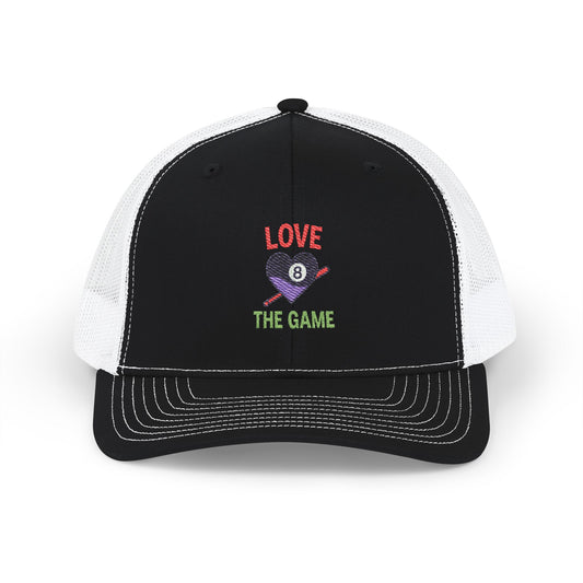 Love The Game Embroidered Richardson Trucker Cap