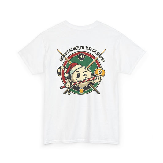 Naughty Or Nice, I'll Take The Stripes Gildan Billiards Tee