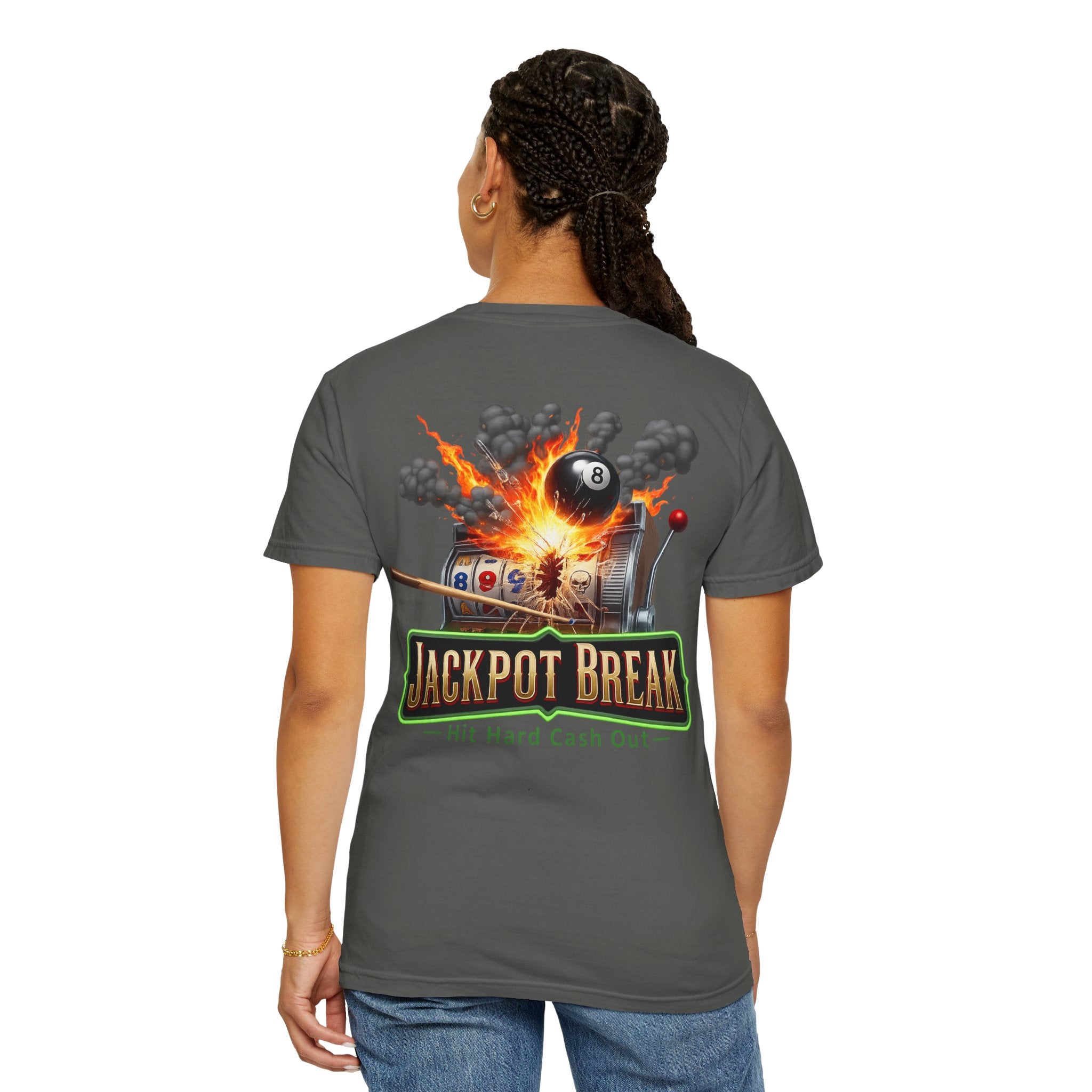 Jackpot Break Hit Hard Cash Out Casino Billiards Comfort Colors Tee