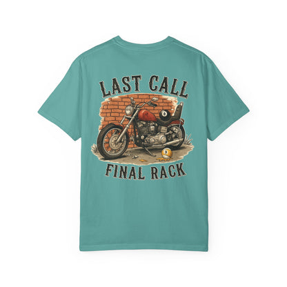 Last Call Final Rack Motorcycle Billiards Comfort Colors Tee