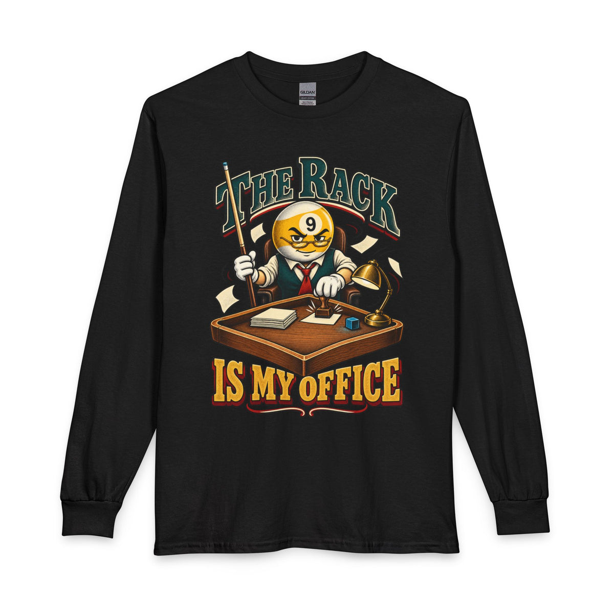 The Rack Is My Office – Billiards Long Sleeve T-Shirt – CCS-ELST-002