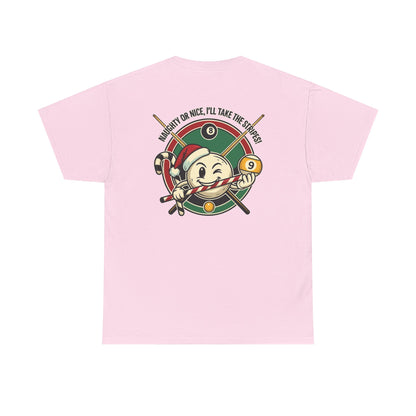 Naughty Or Nice, I'll Take The Stripes Gildan Billiards Tee