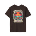 Runouts & Sunsets Tropical Billiards T-Shirt | Beach Pool Player Graphic Tee | Front & Back Print