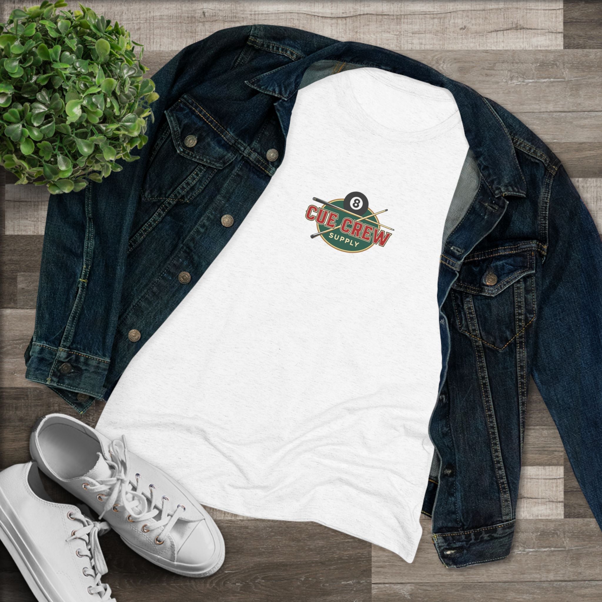 Pool Chick Means Business Ladies Billiards Next Level Tri-Blend Tee