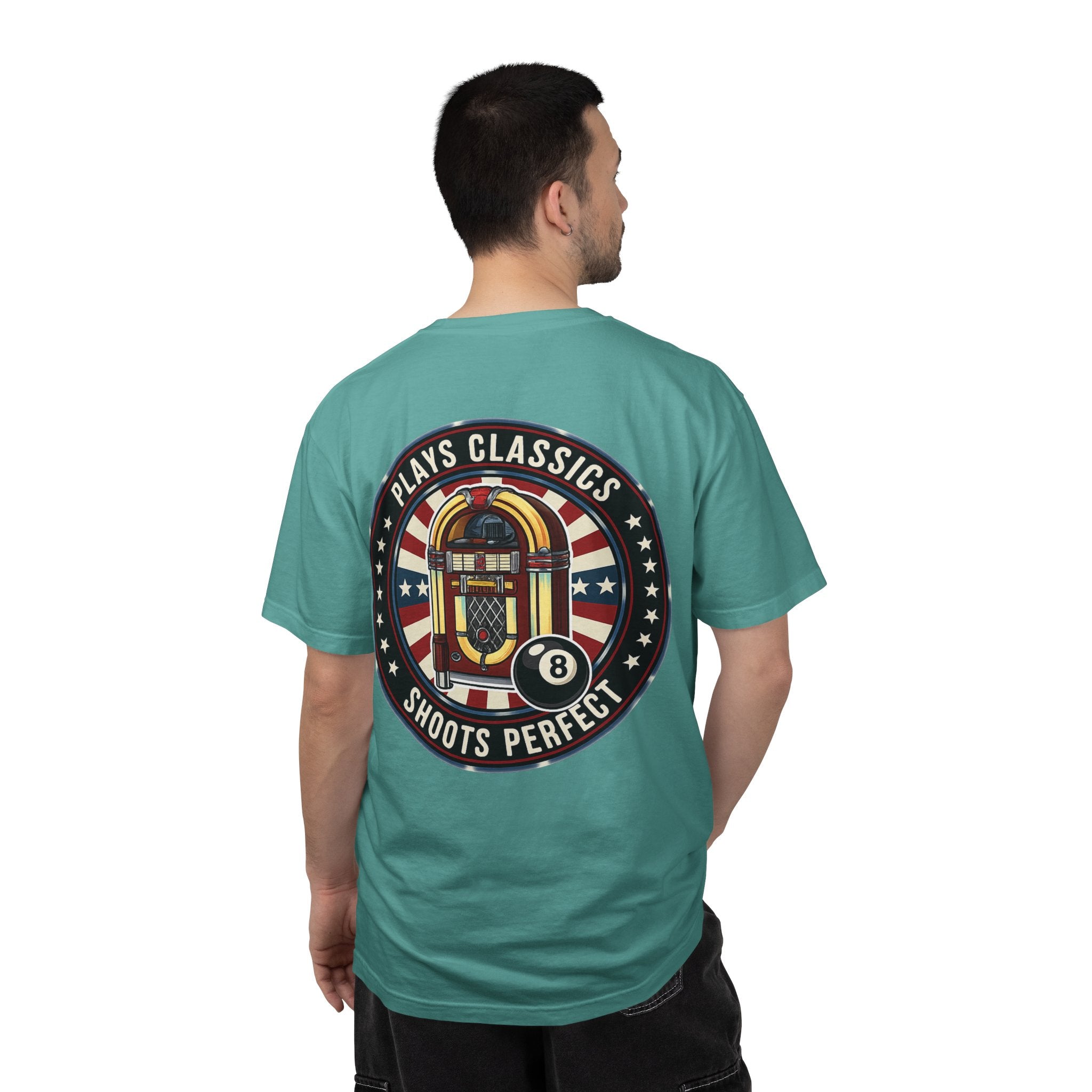 Plays Classics, Shoots Perfect Classic Jukebox Billiards Comfort Colors Tee